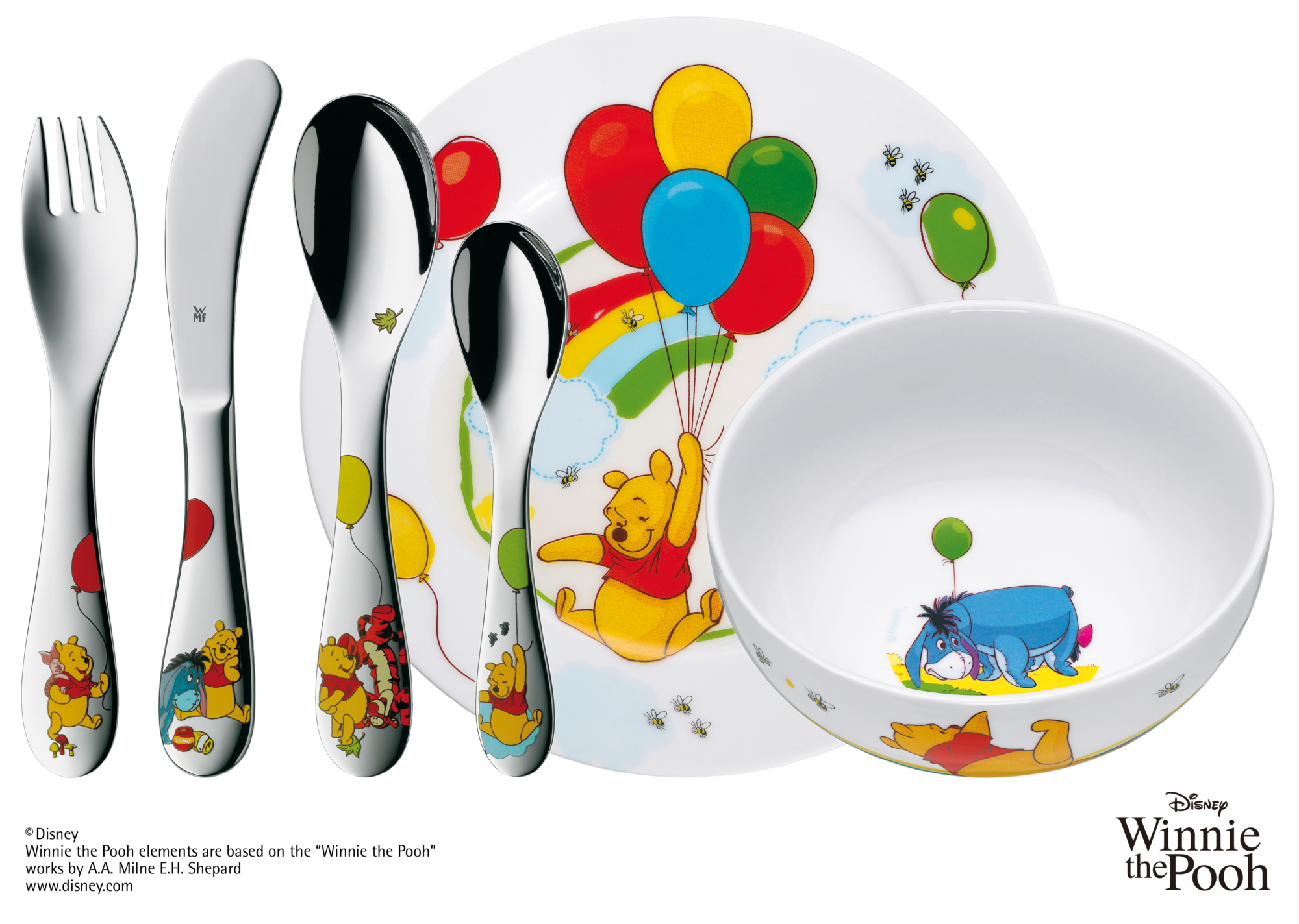 Kids cutlery set Winnie the Pooh, 6-piece