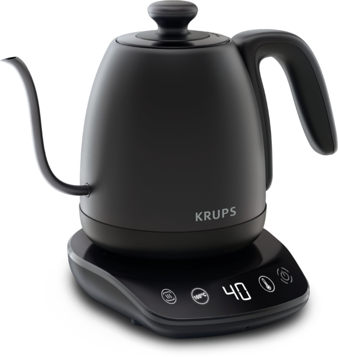 Krups Bouilloire col de cygne Café Control  8 sélections de température Bouilloire