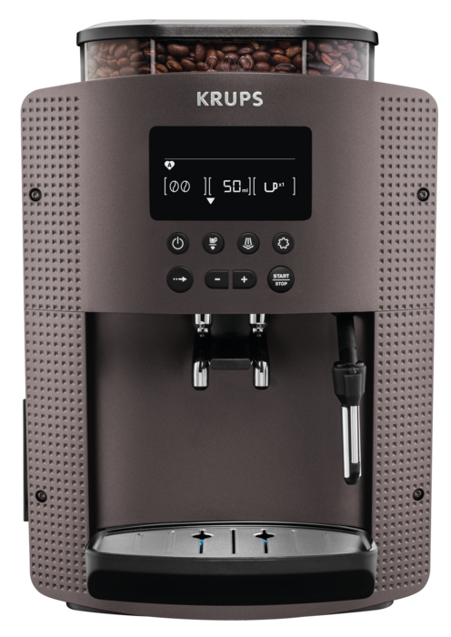 Krups MACHINE EXPRESSO BROYEUR A GRAINS GRIS METALLISE MACHINE EXPRESSO BROYEUR A GRAINS GRIS METALLISE