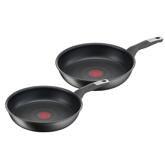 Tefal Unlimited, 2 sartenes, 22 y 28 cm, Negro