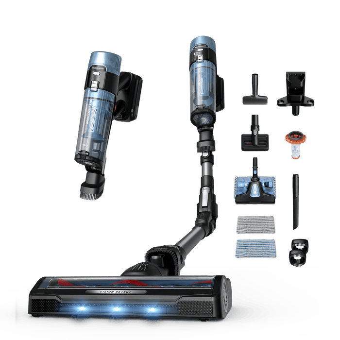 Rowenta X-Force Flex 10.80 de Rowenta, Aspiradora Sin Cable, Limpieza Profunda, 120 AW, con LEDs azules, Modelo Animal Aqua