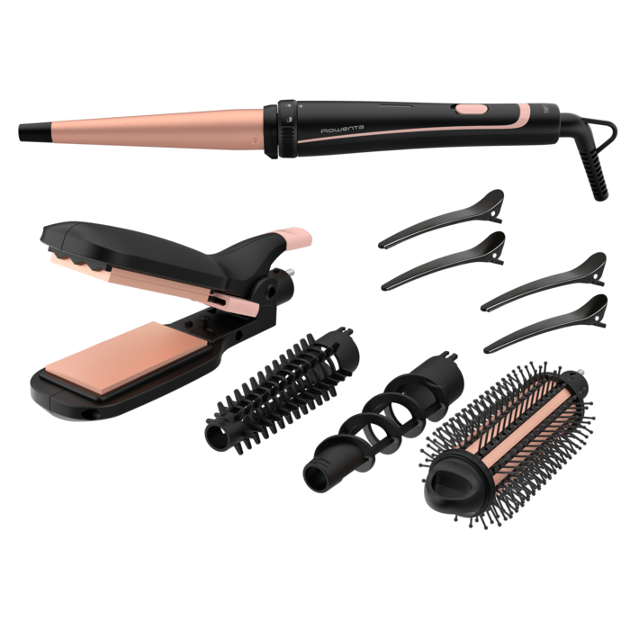Rowenta Infinite Looks 14 en 1, Multistyler, Moldeador con 14 opciones, Brillo radiante