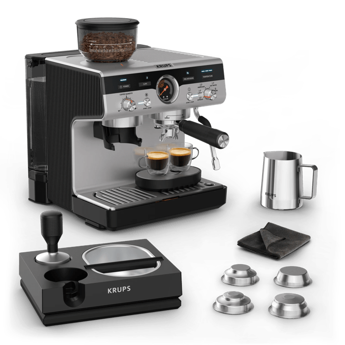 Ekspres kolbowy z młynkiem KRUPS Precision+ XP804T