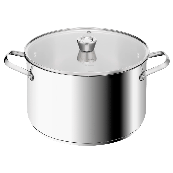 Tefal Emotion+ XL Olla alta 28 cm + Tapa, Acero inoxidable premium, Garantía de 5 años, Resistente a utensilios metálicos, Inducción