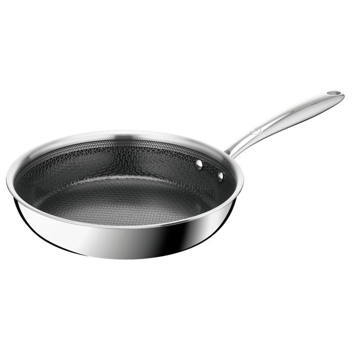 Tefal Master Ceramic Sartén 24 cm, Revestimiento antiadherente, Acero inoxidable premium, Tecnología Hybridmesh, Compatible con inducción