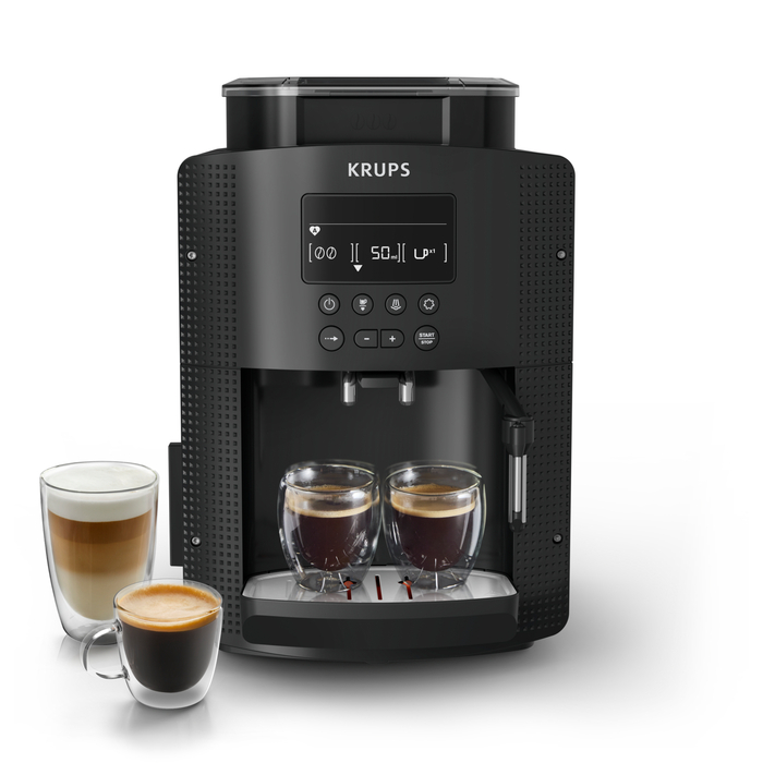 Krups Essential  Krups  Machine à café à grains  Ecran LCD  Buse vapeur pour cappuccino Broyeur à café grains