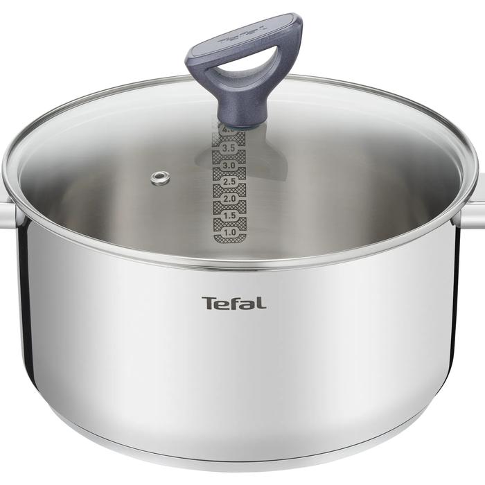 Тенджера Tefal G7124645 DAILY COOK, 24 см, 4.5 л, Thermo-Spot, Индукция, Без PFOA, Инокс