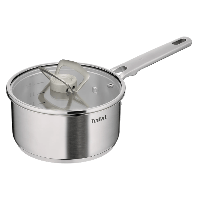 Tefal Extreme Cazo de 18 cm + tapa, Acero inoxidable premium, Ahorro de espacio, Compatible con inducción, 2-3 personas
