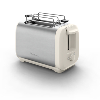 Subito, Grille-pain 2 fentes et chauffe-viennoiseries, Grillage plus rapide, Rise et inox