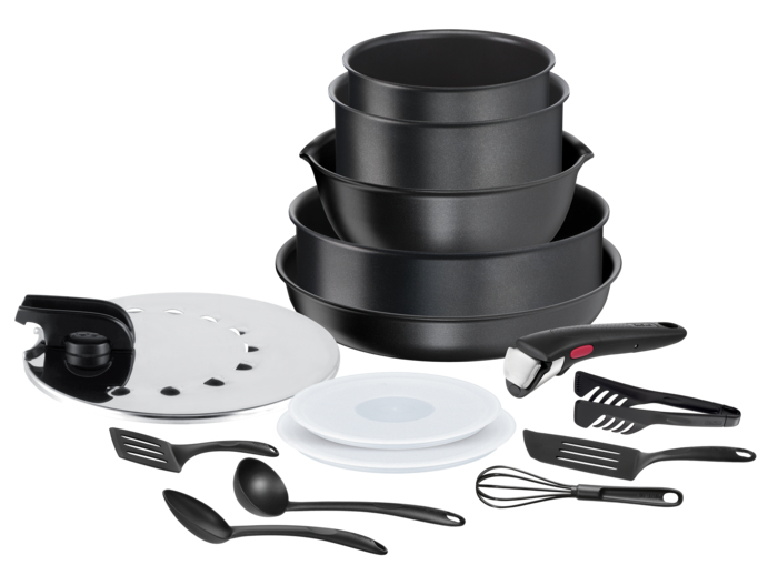 Tefal Ingenio Daily Chef, Juego de 15 piezas, revestimiento antiadherente