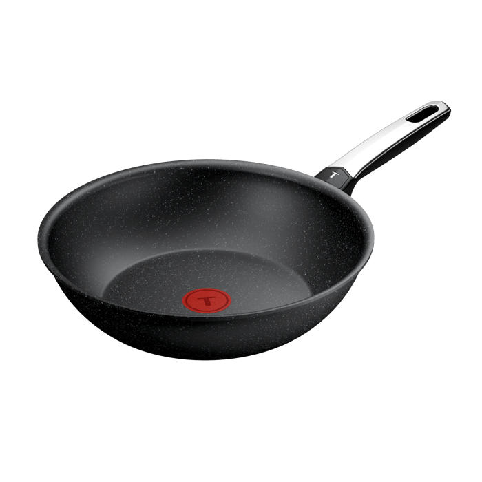Tefal Expertise+, Wok de 28 cm, Revestimiento antiadherente, Compatible con inducción, 4-5 personas