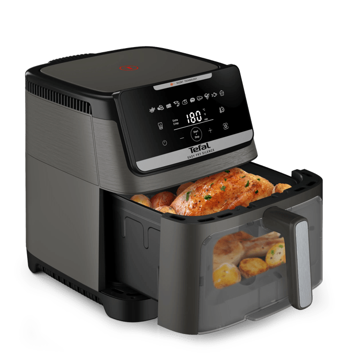 Tefal Easy Fry Silence EY846H 7L stille airfryer met kijkvenster