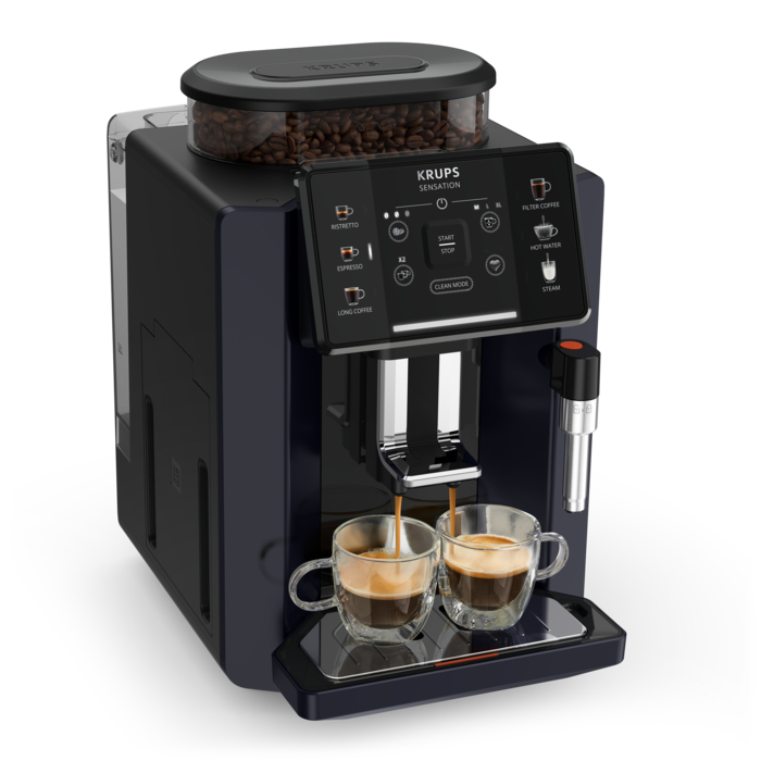 Krups Sensation  Krups  Machine à café à grains  4 recettes café  Interface tactile Expresso broyeur à grains Sensation
