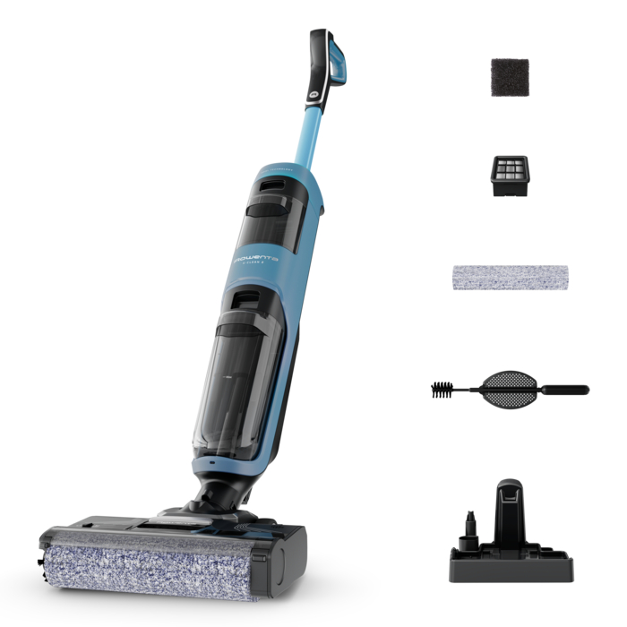 Rowenta X-Clean 2  Aspirateur laveur sans fil  Nettoyage 2-en-1 pour un gain de temps assuré Aspirateur laveur sans fil