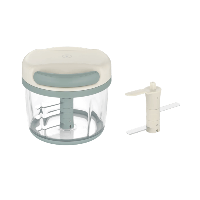 Tefal Picadora manual de 5 segundos 3 cuchillas de acero inoxidable Resultados rápidos Fácil de usar Blanco