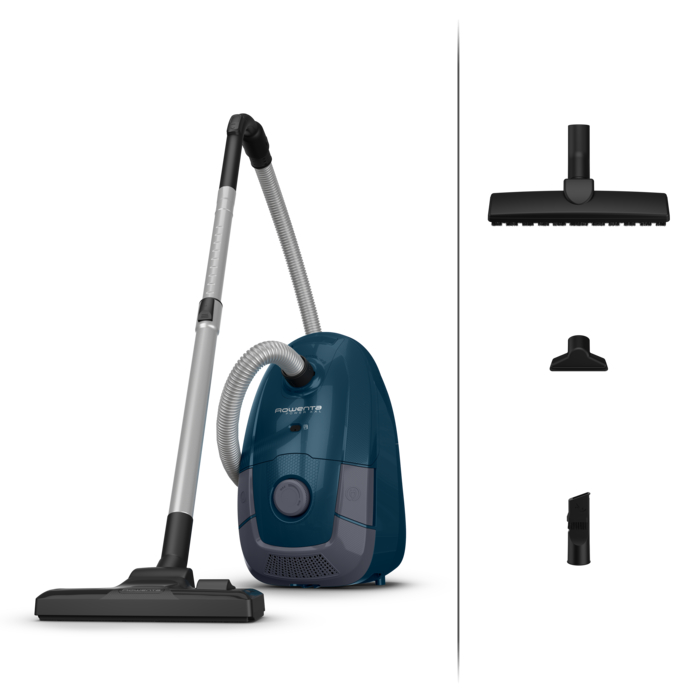 Rowenta Power XXL, Aspiradora con bolsa, Bajo consumo, Kit para parqué