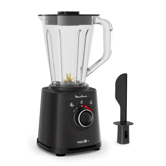 Moulinex Perfectmix +, Batidora de alta velocidad, 1200 W, Negra