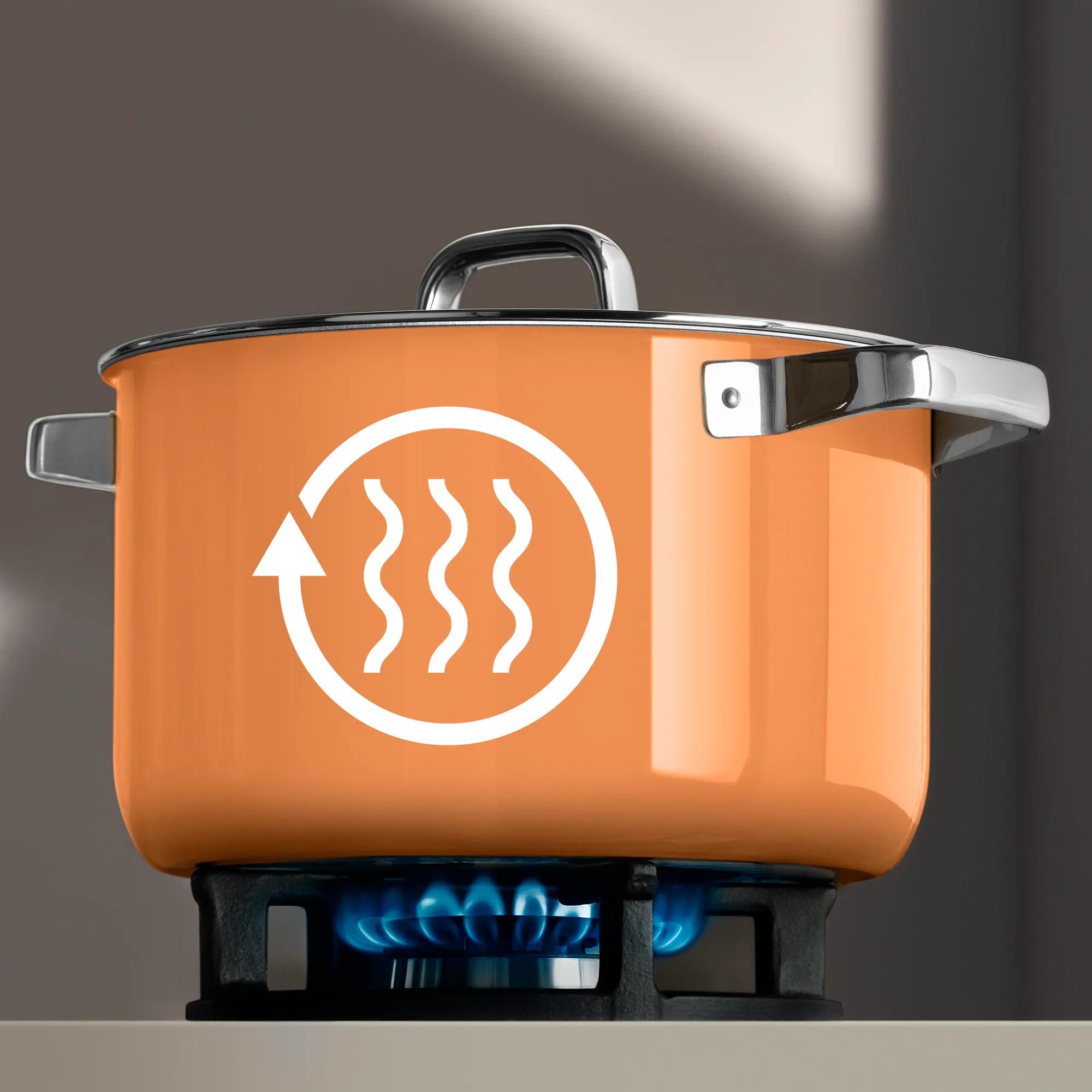 WMF Fusiontec Tencere Seti 4 Parça Papaya Turuncu