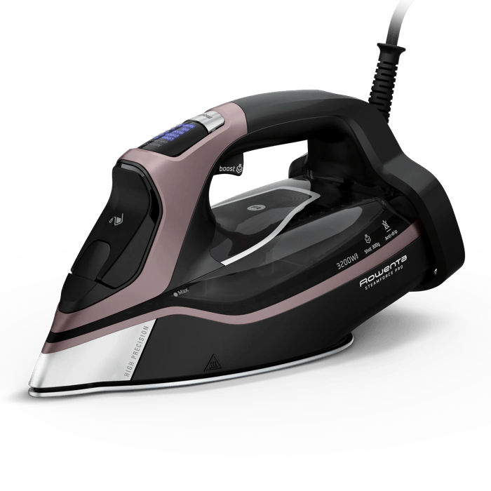 Rowenta Steamforce Pro de Rowenta, Plancha de Vapor, Potencia de un centro de planchado, 3200 W, Salida de vapor continua de 75 g/min, Depósito de agua extragrande de 350 ml