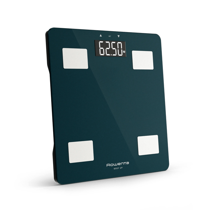 Rowenta Body Up 2.0 de Rowenta, Báscula Inteligente de baño, 7 Indicadores Corporales, 8 Perfiles de Usuario