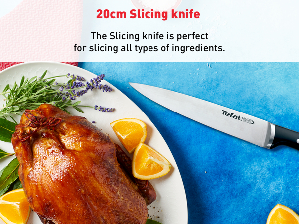 Tefal Comfort Slicing Knife with cover 20cm