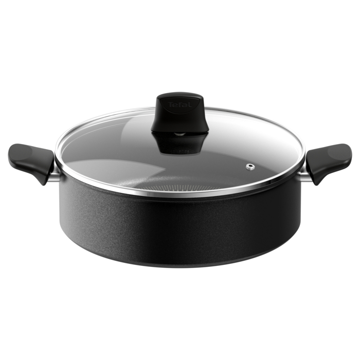 Tefal Ultimate On, Guisera de 28 cm, Negra