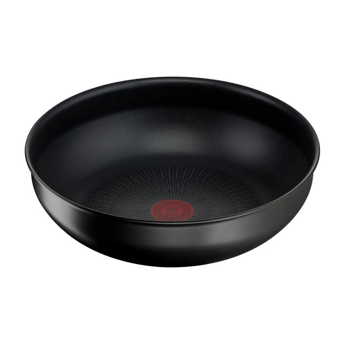 Tefal Ingenio Eco Resist, Wok, 28 cm, Antirrayaduras, Aluminio, Inducción