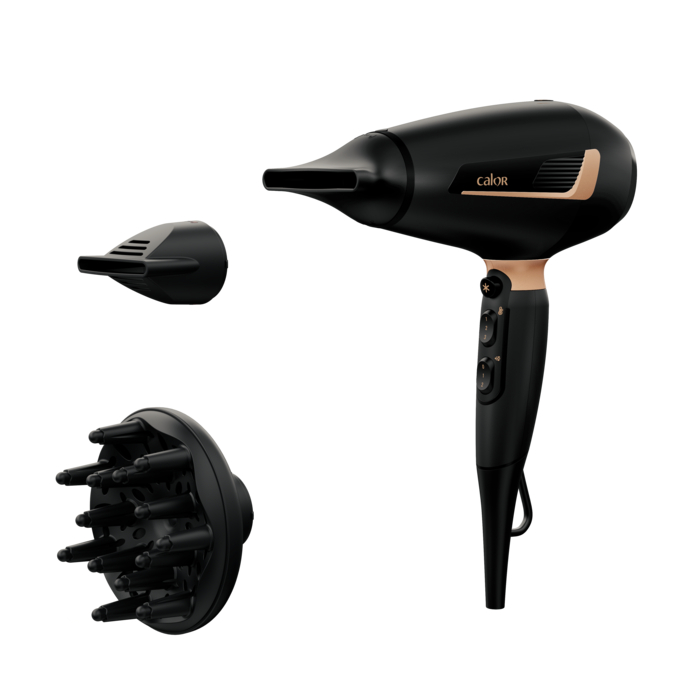 Calor Pro Expert  Sèche-cheveux  Moteur Pro AC  2200 W  Système Ionique  Calor Sèche-cheveux Moteur AC