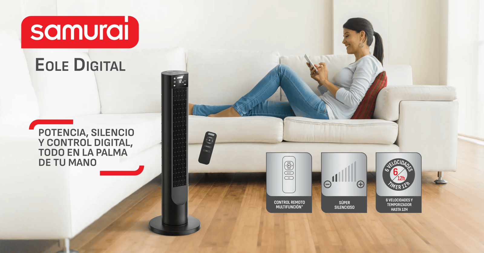Samurai Eole Digital: Potencia, Silencio y Control en tu Hogar