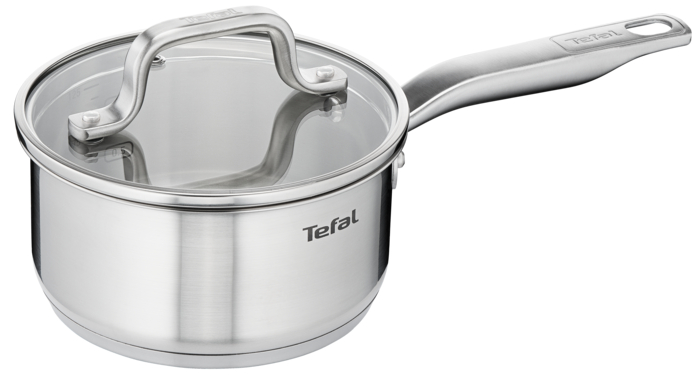 Tefal Virtuoso, Cazo 16 cm,  Acero Inoxidable Premium,  Inducción, Tapa de Cristal