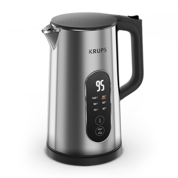 Moulinex Selection, Hervidor de Agua Eléctrico, 1,7 L, 6 Temperaturas, Termoaislamiento, Color Metal