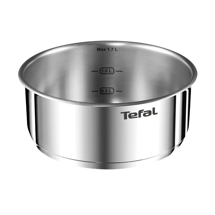 Tefal Ingenio Emotion, Cazo, 16 cm, Acero Inoxidable, Sin Revestimiento, Apilable, Inducción