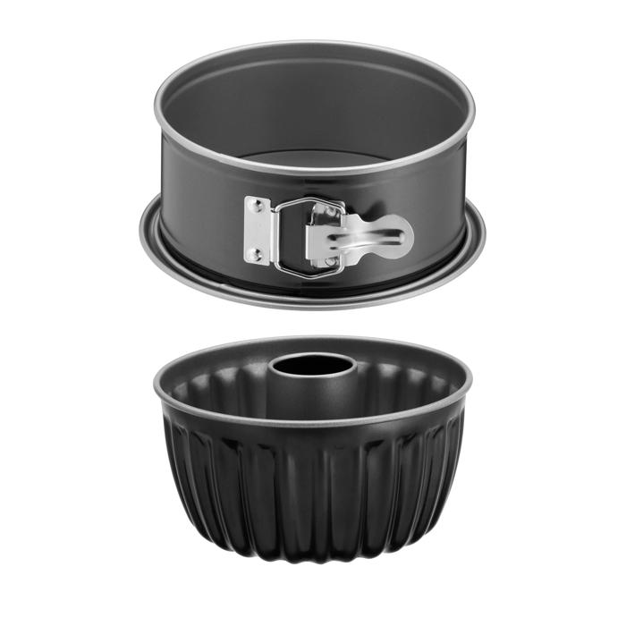Tefal Set de 2 Moldes para Hornear, Molde Bundt de 16 cm + Molde Desmontable de 18 cm, Para Freidora de Aire, Fácil Desmoldado, Óptima difusión del calor