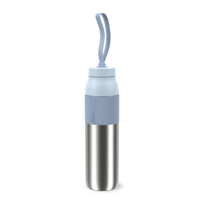 Tefal BeYou, Botella hidratación, Tapa giratoria, 100 % hermética, Apta para lavavajillas, 0,7 L, Azul