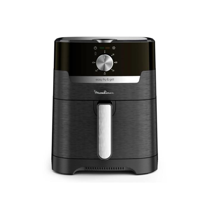 Moulinex Easy Fry et Grill Friggitrice Ad Aria 4.6L 1Kg Analogica Funzione Grill Griglia In Alluminio Pressofuso