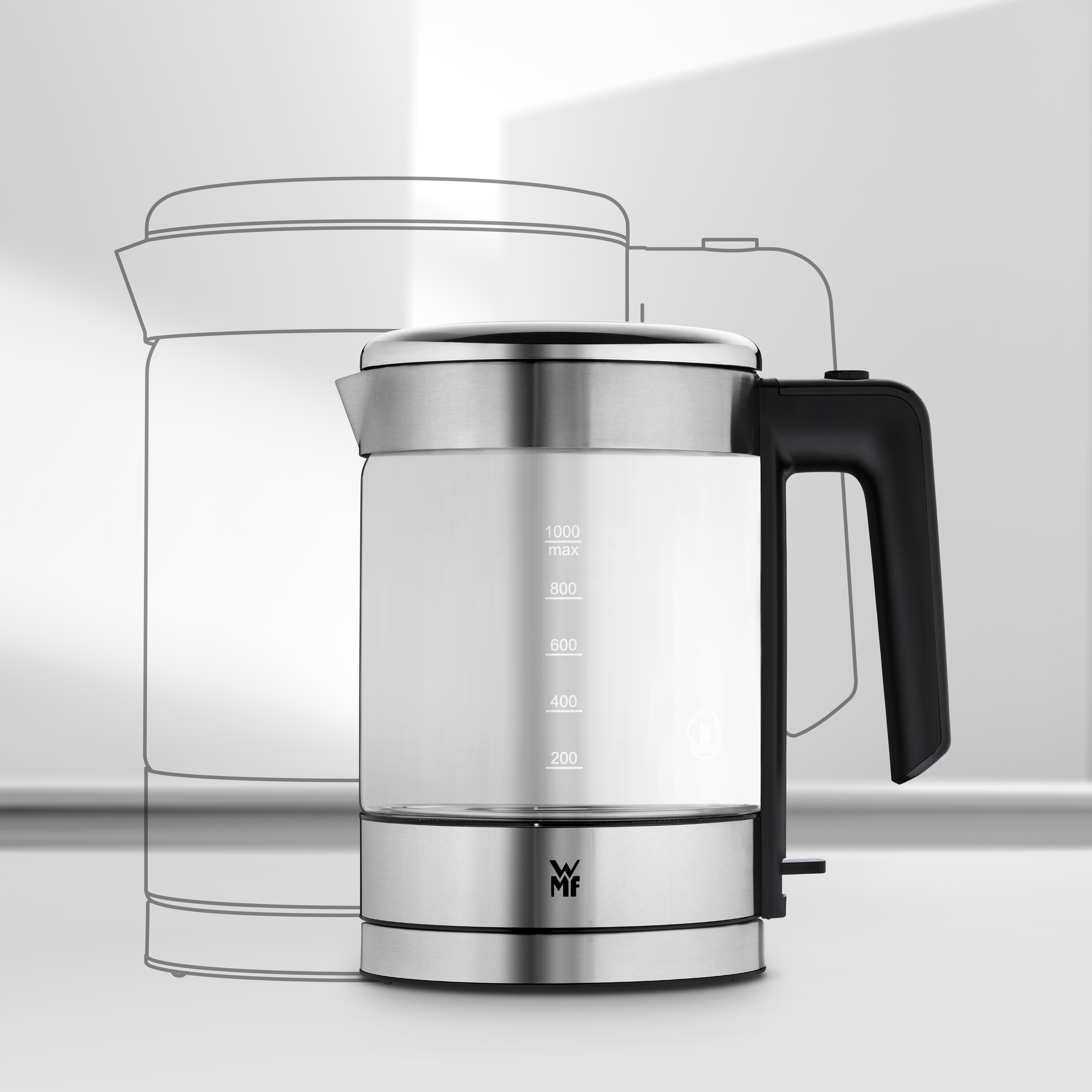 WMF KITCHENminis® Cam Su Isıtıcısı 1L