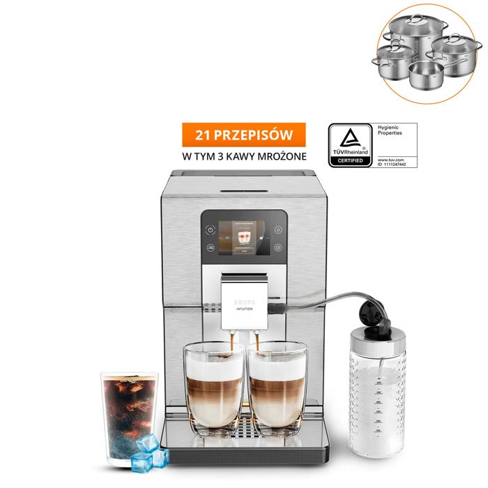 Ekspres automatyczny do kawy KRUPS INTUITION EXPERIENCE+ EA877D (stal/grafit)