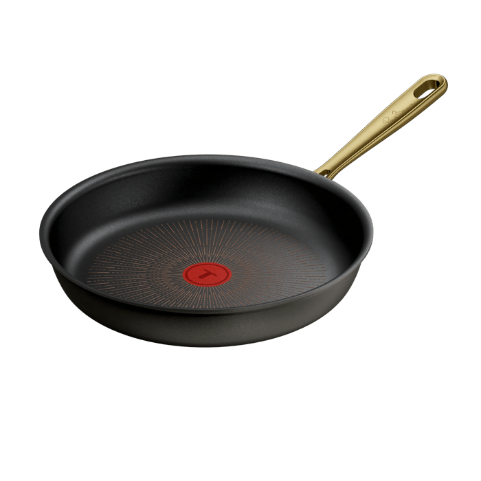 Tefal Tefal x Bocuse, Sartén de 28 cm, Aluminio, Revestimiento antiadherente, Apta para horno, Inducción, Mango remachado dorado