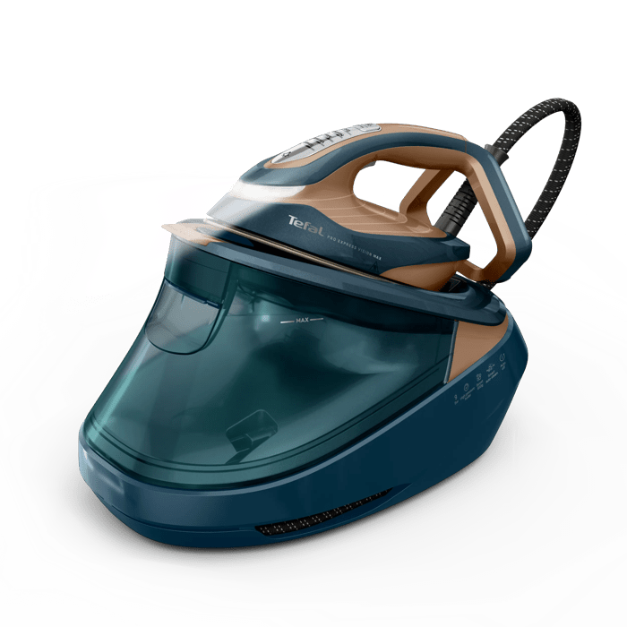 Tefal Centro de planchado Pro Express Vision Max de Tefal, vapor potente de 215 g/min, iluminación led, 6 ajustes versátiles