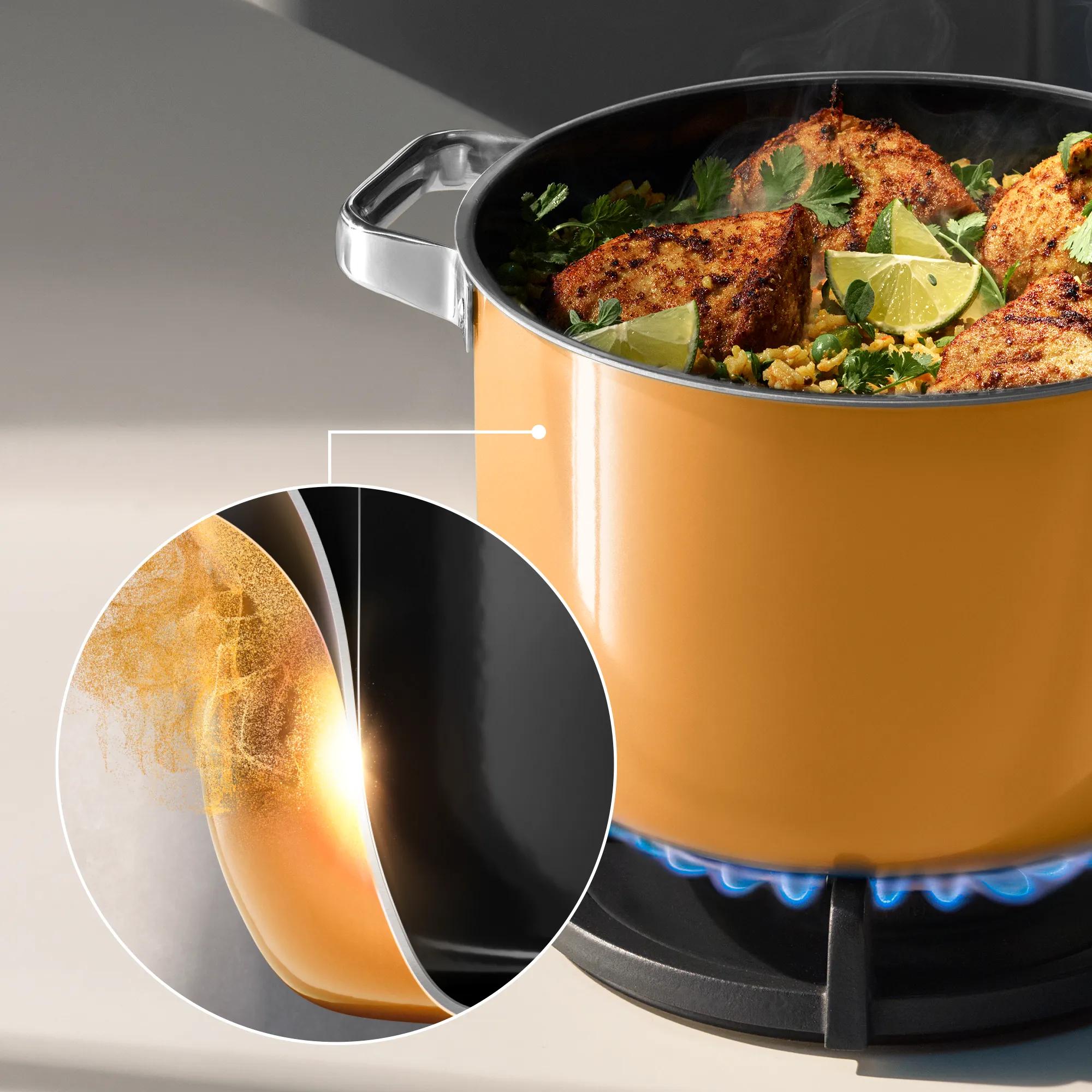 WMF Fusiontec Tencere Seti 4 Parça Papaya Turuncu