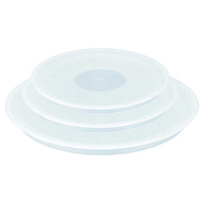 Tefal Ingenio, Set 3 Tapas de plástico, 16/18/20 cm, Cierre Hermético, Aptas para nevera y lavavajillas