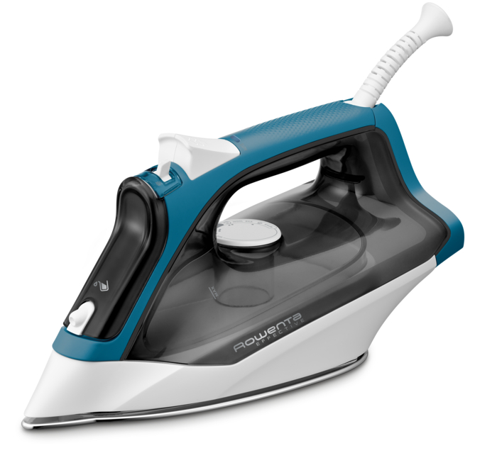 Rowenta Effective, Plancha de vapor, Golpe de 110 g/min, Azul, blanca y negra