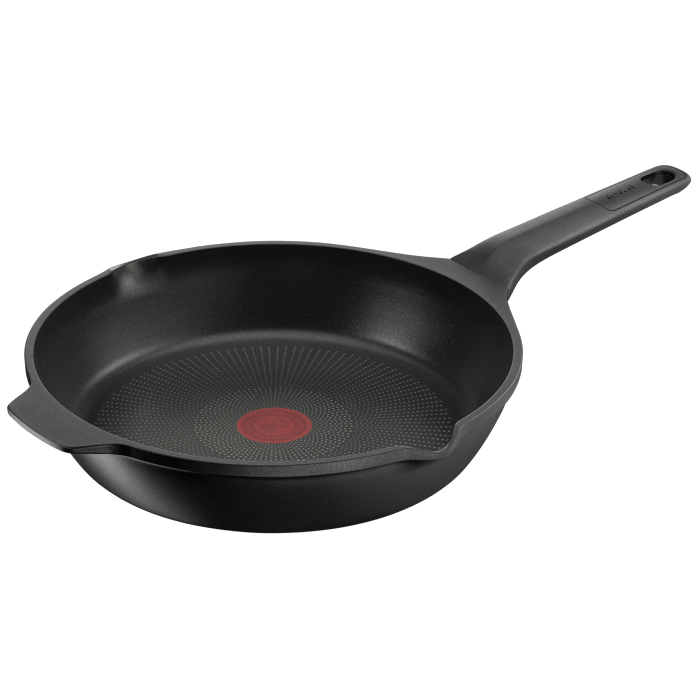 Tefal Robusto, Sartén 28 cm, Aluminio fundido, Retención de calor, Revestimiento antiadherente, Negro