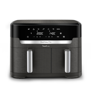 XXL Dual Easy Fry, Freidora de Aire Doble Cesta, Capacidad Familiar XXL, Cocción Sincronizada, 11 L de Capacidad, Gris Oscuro