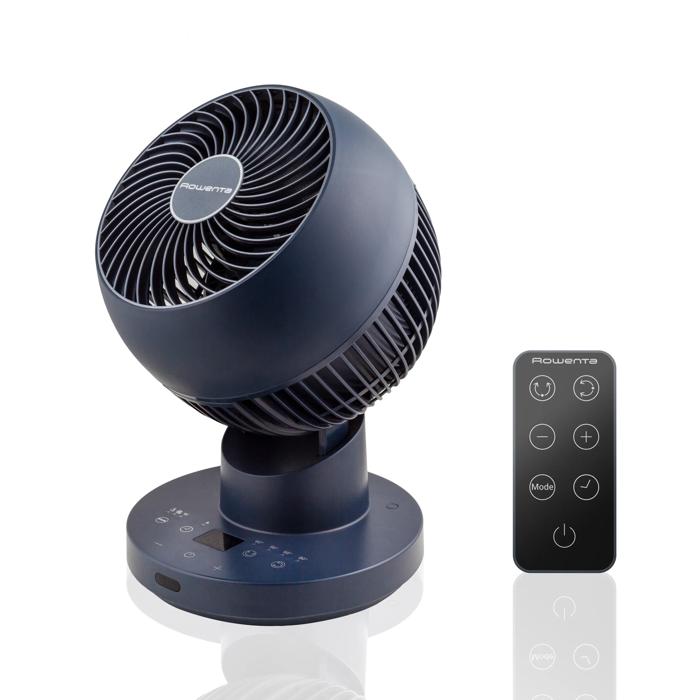 Rowenta Turbo Silence Compact 3D Desk, Ventilador De Mesa, Refrescamiento Intenso, Oscilación Automática