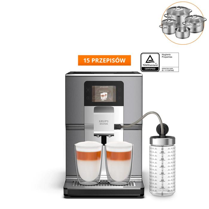 Ekspres do kawy automatyczny KRUPS INTUITION PREFERENCE+ EA875E (jasnoszary)
