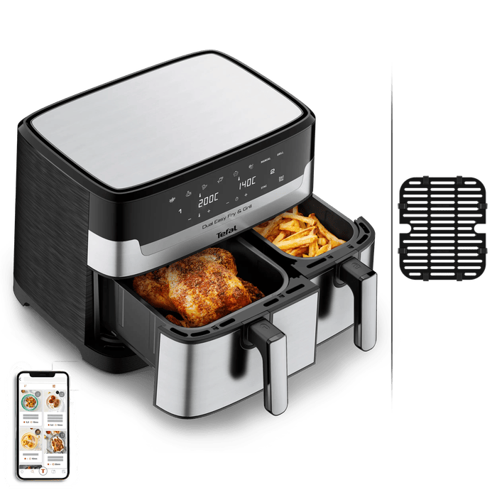 Фритюрник с горещ въздух Tefal Dual Easy Fry & Grill EY905D10, 8,3 л