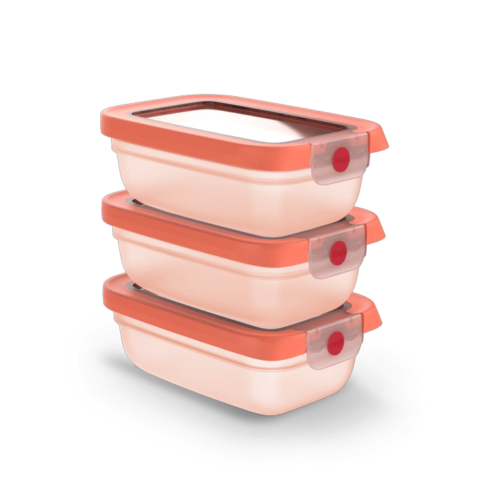EMSA Tefal Oneclick Frischhaltedosen 3-Teiliges Set (3X 0 5 L) N12316 3110601836