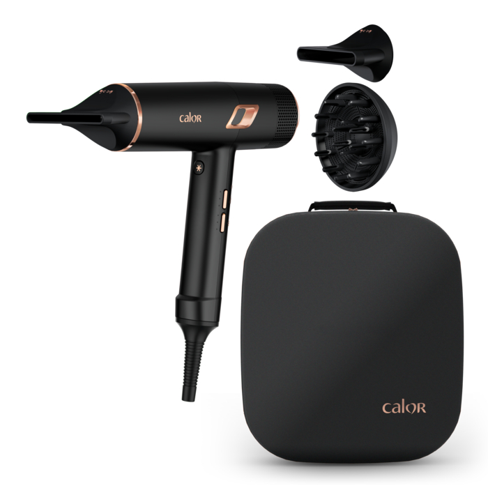 Calor Maestria  Sèche-cheveux  Haute Performance  Format Compact Ultra-léger  Calor Sèche-cheveux moteur digital compact haute vitesse