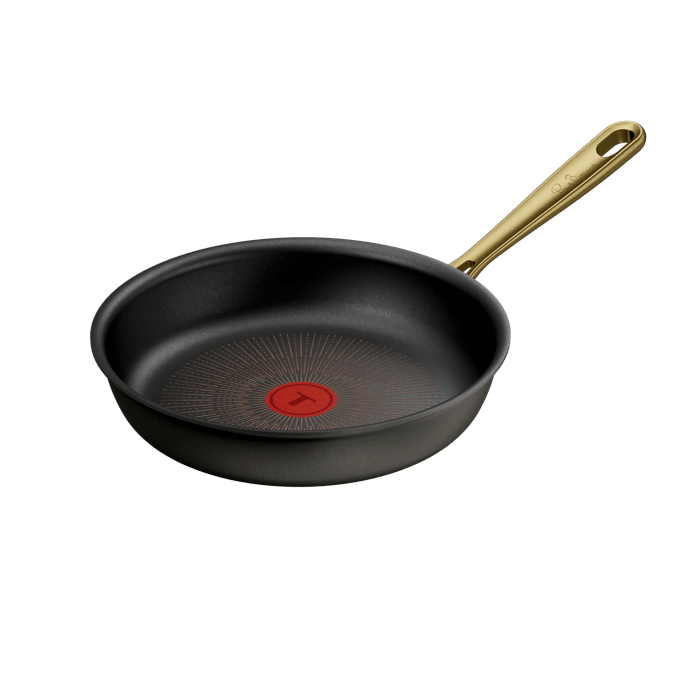 Tefal Tefal x Bocuse, Sartén de 24 cm, Aluminio, Revestimiento antiadherente, Apta para horno, Inducción, Mango remachado dorado